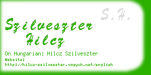 szilveszter hilcz business card